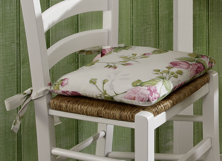 Wohnen - 2er-Set Sitzkissen mit Schleifenbändern, in Farbe BEIGE Ansicht 3