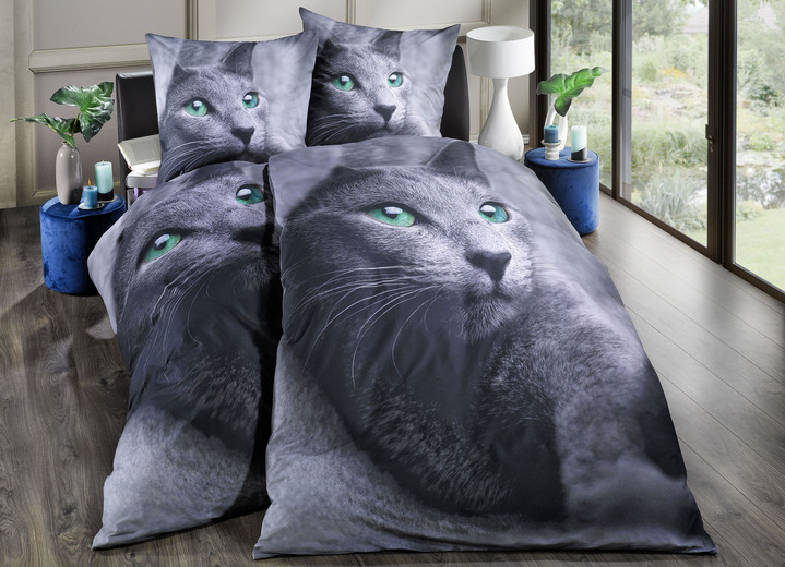 Bettwäschegarnituren - Renforcé-Bettwäsche-Garnitur von Dobnig, in Farbe GRAU Ansicht 2