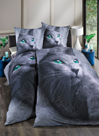 Bettwäschegarnituren - Renforcé-Bettwäsche-Garnitur von Dobnig, in Farbe GRAU