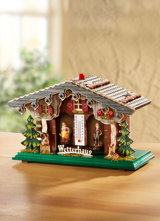 Geschenkideen - Wetterhaus mit Thermometer – Farbe BUNT Geschenkideen - Wetterhaus mit Thermometer, in Farbe BUNT