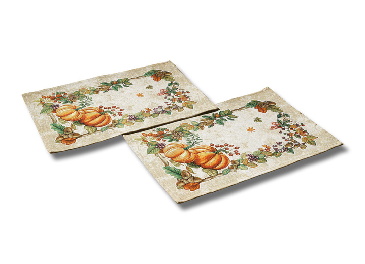 Heimtextilien - Wohn-Accessoires aus Gobelin, in Größe 100 (2x Platzset, 33x 45 cm) bis 404 (Kissenbezug, 45x 45 cm), in Farbe BUNT Ansicht 1