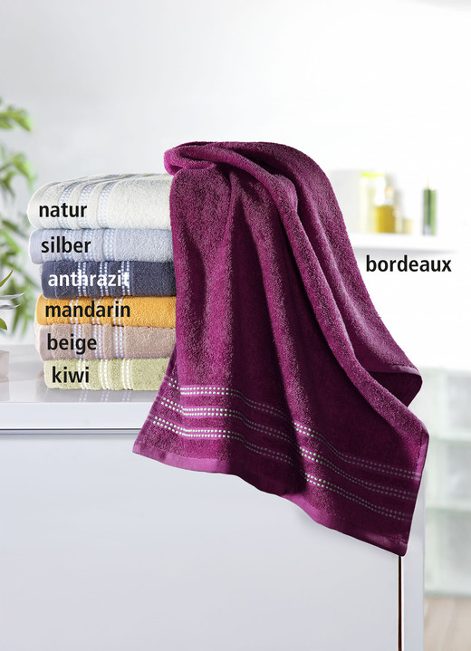 Frottier Handtücher - Flauschig weiche und saugstarke Frottier-Serie, in Größe 200 (2 Handtücher, 50/100 cm) bis 204 (1 Duschtuch, 70/140 cm), in Farbe KIWI Ansicht 1