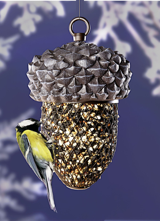 Winterliche Gartenhelfer - Vogelfutterstelle aus Kunststoff, in Farbe BRAUN