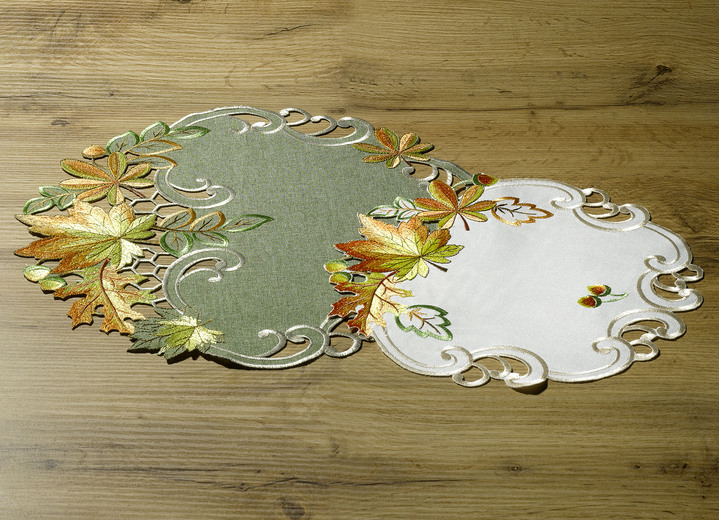 Heimtextilien - Tisch- und Raumdekoration, in Größe 101 (Deckchen, 35x 50 cm) bis 404 (Kissenbezug, 40x 40 cm), in Farbe GRÜN Ansicht 3