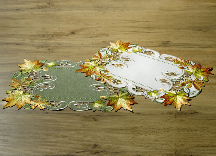 Heimtextilien - Tisch- und Raumdekoration, in Größe 101 (Deckchen, 35x 50 cm) bis 404 (Kissenbezug, 40x 40 cm), in Farbe GRÜN Ansicht 4