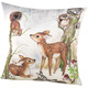Dekokissen & Hüllen - Kissenbezug mit bezaubernden Winterszenen, in Farbe WALDTIERE, in Ausführung Waldtiere – Farbe WALDTIERE – Ansicht 1