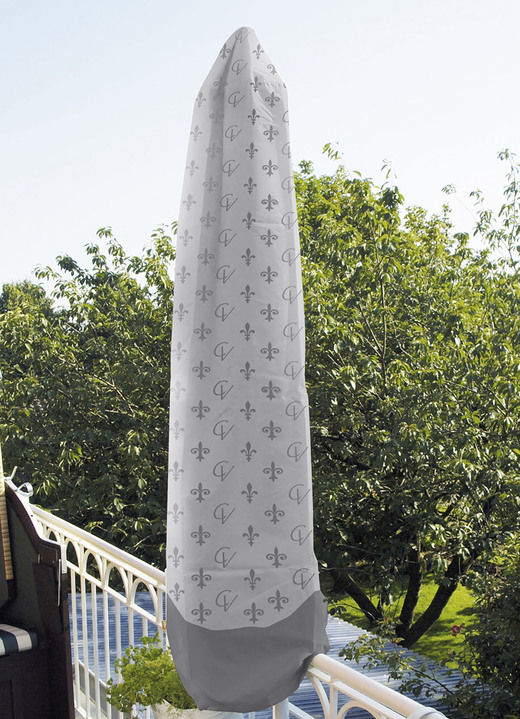 Garten - Witterungs- und UV-beständige Abdeckhüllen Ansicht 2 Garten - Witterungs- und UV-beständige Abdeckhüllen, in Farbe GRAU, in Ausführung für Schirm, ø 35 cm, Höhe 140 cm Ansicht 2