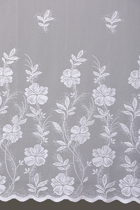 Klassisch - Zauberhafter Blumenfenster-Store in Jacquard-Qualität Ansicht 2 Klassisch - Zauberhafter Blumenfenster-Store in Jacquard-Qualität, in Größe 136 (H120xB250 cm) bis 180 (H175xB500 cm), in Farbe WEISS Ansicht 2