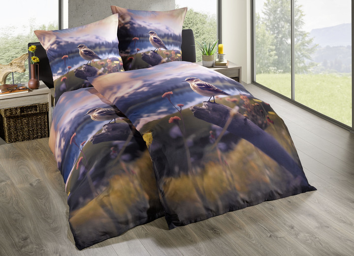 Bettwäschegarnituren - Digitalbedruckte Bettwäsche-Garnitur in Microfaser-Qualität, in Farbe MULTICOLOR Ansicht 2