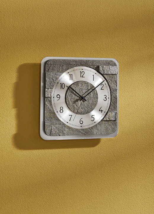 - Hochwertige Wanduhr, in Farbe GRAU-SILBER