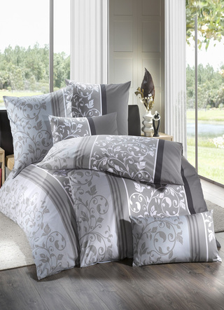 Bettwäschegarnituren - Soft-Renforcé Bettwäsche-Garnitur von Florella, in Größe 111 (40x80 cm + 135x200 cm) bis 115 (80x80 cm + 155x220 cm), in Farbe BEIGE