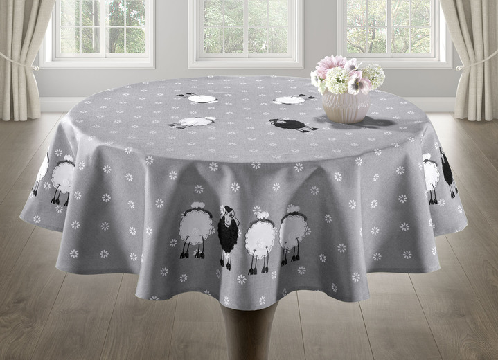 Heimtextilien - Tisch- und Raumdekoration mit Plüsch-Applikationen, in Größe 130 (2 Deckchen, 35x 50 cm) bis 404 (Kissenbezug, 40x 40 cm), in Farbe GRAU Ansicht 6