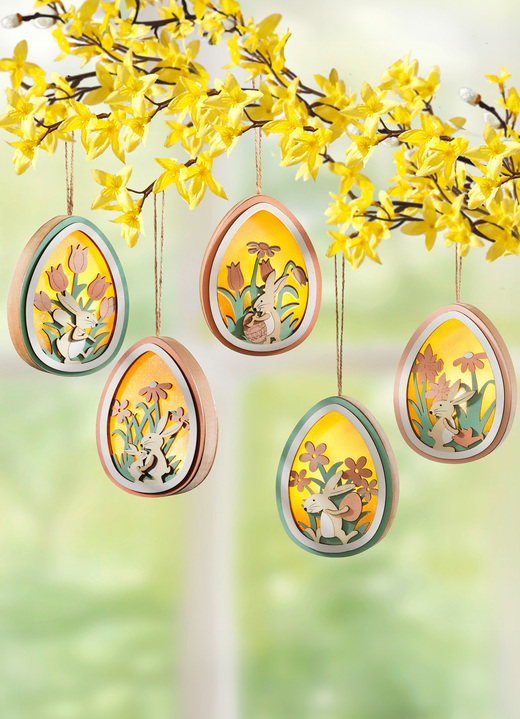 Ostern - Beleuchtete Ostereihänger, 5er-Set, in Farbe BUNT Ansicht 2