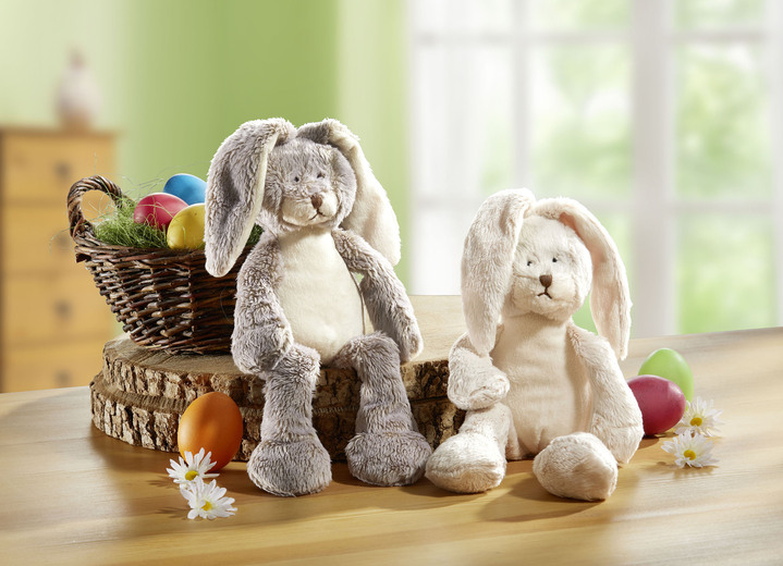 Ostern - Plüsch-Hasen,2er-Set, in Farbe BRAUN-WEISS Ansicht 1