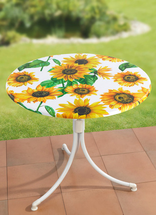 Gartentischdecken - Spann-Tischdecke mit Sonnenblumen-Dessin, in Größe 150 (ø 70– 86 cm) bis 190 (ø 85–105 cm), in Farbe MULTICOLOR – Farbe MULTICOLOR – Ansicht 