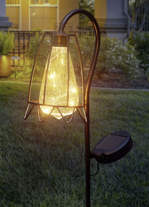 - Solarleuchte in Rostoptik, in Farbe SCHWARZ Ansicht 3