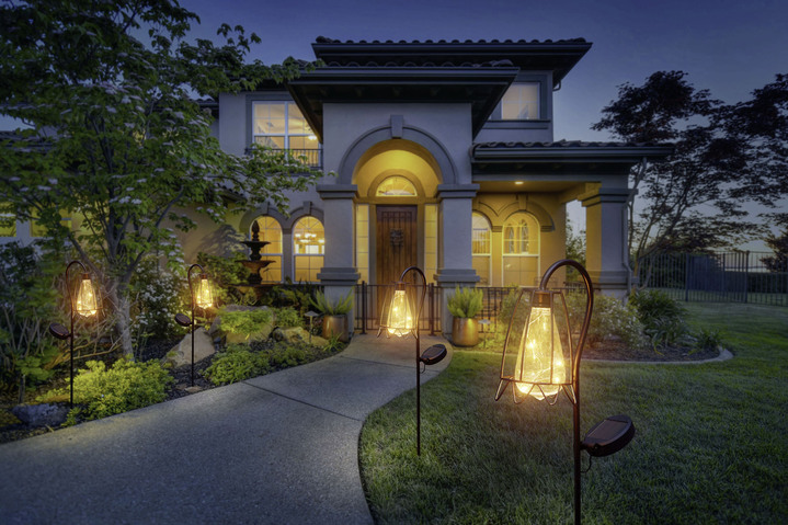 - Solarleuchte in Rostoptik, in Farbe SCHWARZ Ansicht 2