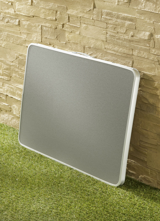 Gartenmöbel - Campingtisch mit 2 Ablagen, in Farbe GRAU Ansicht 2