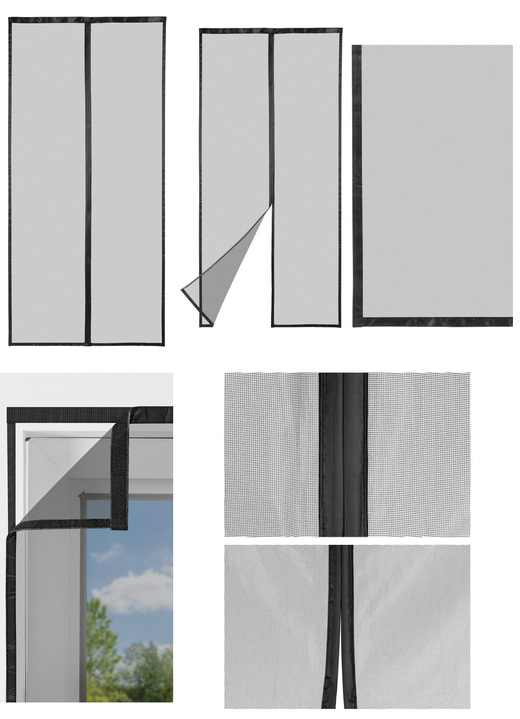 Sichtschutz - EasyMaxx Strong Klick Insektenvorhang Ansicht 2 Sichtschutz - EasyMaxx Strong Klick Insektenvorhang, in Farbe SCHWARZ Ansicht 2