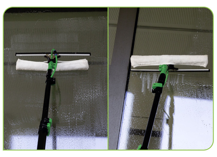 Reinigungshelfer & Reinigungsmittel - Hammersmith Aquaclean Deluxe 2-in-1 Teleskop Wasserbesen, in Farbe SCHWARZ-GRÜN Ansicht 4
