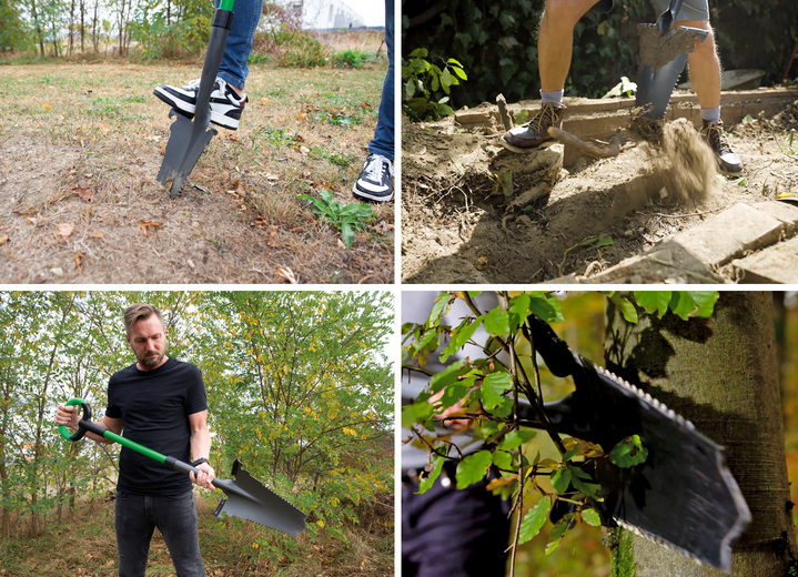 Garten - All-in-One Spaten Hammersmith Rayzer Shovel, in Farbe SCHWARZ-GRÜN Ansicht 3