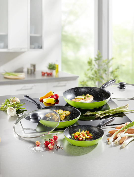 Töpfe & Pfannen - Pfannen-Set, 5-teilig, mit Antihaftbeschichtung Ansicht 3 Töpfe & Pfannen - Pfannen-Set, 5-teilig, mit Antihaftbeschichtung, in Farbe SCHWARZ Ansicht 3