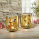 - Glas-Windlicht mit Vögelchen-Szene, 2er-Set, in Farbe BUNT