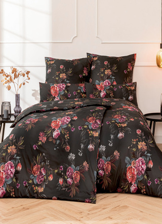 - Bettwäsche-Garnitur von Estella, in Größe 112 (80x80 cm + 135x200 cm) bis 121 (Kissenbezug, 40x 80 cm), in Farbe ANTHRAZIT