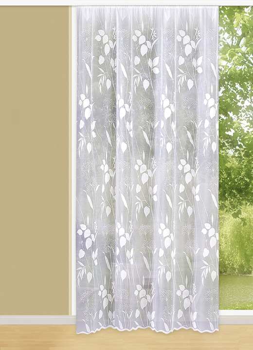 Modern - Store mit Universalschienenband, in Größe 140 (125x300 cm) bis 298 (245x600 cm), in Farbe WEISS Ansicht 1