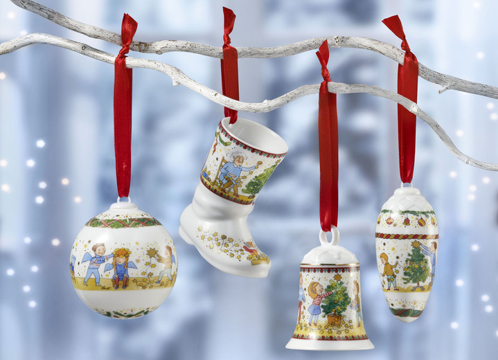 Hutschenreuther - Jahresschmuck 2024 von Hutschenreuther, in Farbe WEISS-BUNT, in Ausführung Jahreszapfen 2024 Ansicht 2