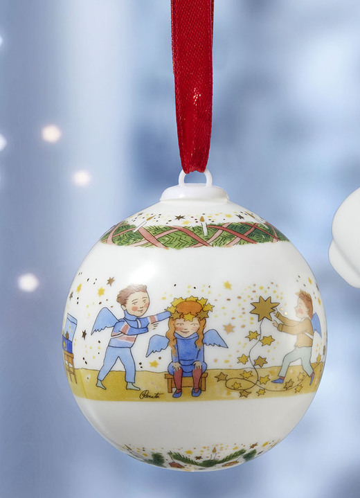 Hutschenreuther - Jahresschmuck 2024 von Hutschenreuther, in Farbe WEISS-BUNT, in Ausführung Jahreszapfen 2024 Ansicht 3