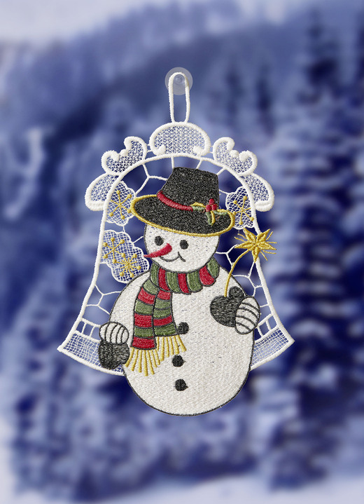 Fensterbilder - Fensterbild mit Schneemann-Motiv Fensterbilder - Fensterbild mit Schneemann-Motiv, in Farbe BUNT
