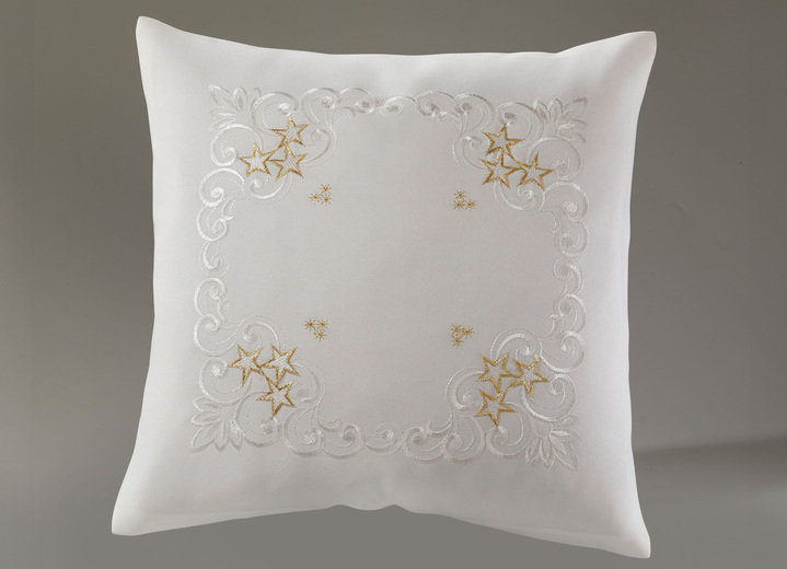 Heimtextilien - Tischdecke mit aufwendigen Stickereien, in Größe 101 (Deckchen, 35x 50 cm) bis 404 (Kissenbezug, 40x 40 cm), in Farbe SEKT Ansicht 2