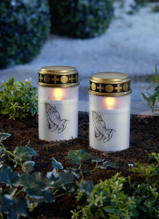 Gartendekoration - LED-Grablicht, 2er-Set, in Farbe WEISS Ansicht 1