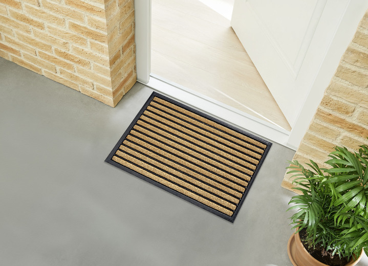 Garten - Kokos-Fußmatte, in Farbe NATUR-SCHWARZ Ansicht 3