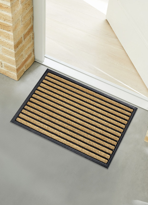 Garten - Kokos-Fußmatte, in Farbe NATUR-SCHWARZ Ansicht 1