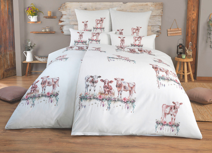 Bettwäschegarnituren - Polycotton-Bettwäsche-Garnitur mit Reißverschluss, in Größe 111 (40x80 cm + 135x200 cm) bis 412 (Sparset, 2x 80x80 cm + 2x 135x200 cm), in Farbe MULTICOLOR Ansicht 2