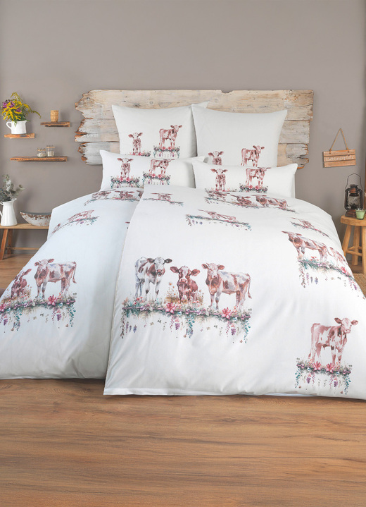 Bettwäschegarnituren - Polycotton-Bettwäsche-Garnitur mit Reißverschluss, in Größe 111 (40x80 cm + 135x200 cm) bis 412 (Sparset, 2x 80x80 cm + 2x 135x200 cm), in Farbe MULTICOLOR Ansicht 1