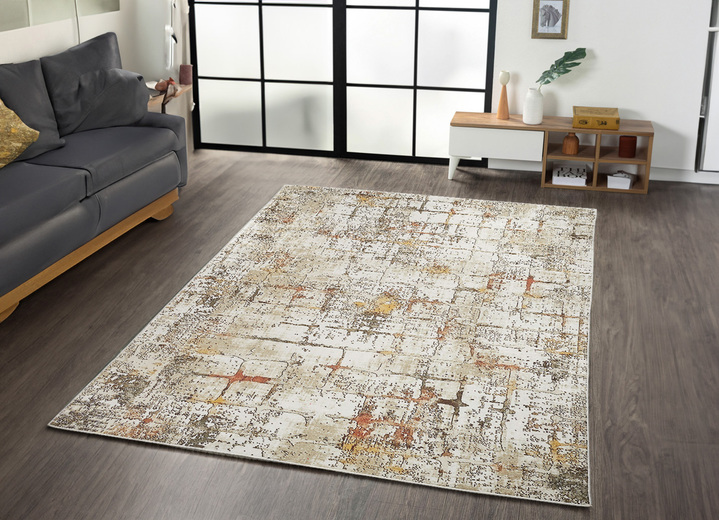 Modern - Moderne Brücken und Teppiche mit rutschfester Rückseite, in Größe 101 (Brücke, 50x 80 cm) bis 249 (Teppich, 160x230 cm), in Farbe SCHWARZ/SILBER Ansicht 3