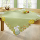 Heimtextilien - Tisch- und Raumdekoration mit Plüsch- und Stoff-Applikationen, in Größe 101 (Deckchen, 35x 50 cm) bis 404 (Kissenbezug, 40x 40 cm), in Farbe WEISS – Farbe GRÜN – Ansicht 1