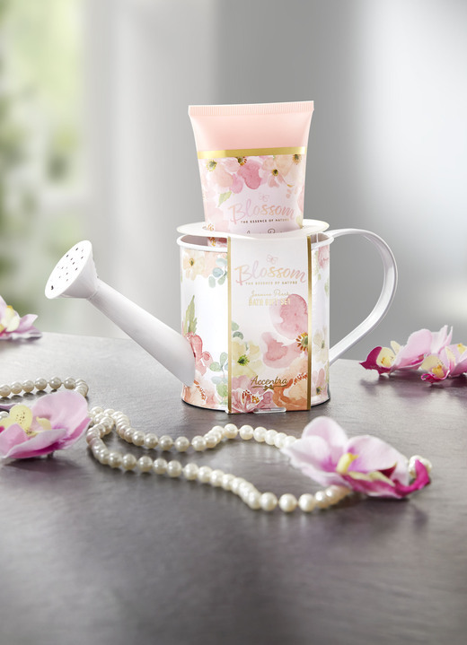 Geschenkideen - 2-teiliges Bade-Set mit Duschgel, in Farbe WEISS-ROSA