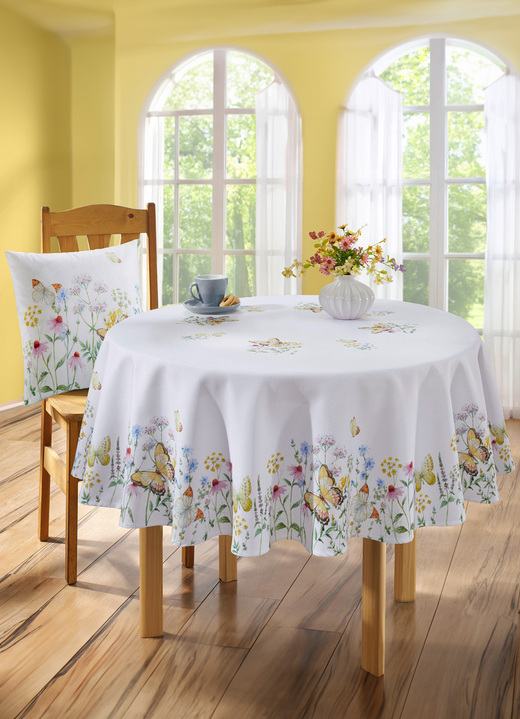 Heimtextilien - Herrliche Tischdecke mit Frühlingsmotiven, in Größe 110 (Läufer, 40x 90 cm) bis 404 (Kissenbezug, 40x 40 cm), in Farbe  Ansicht 1