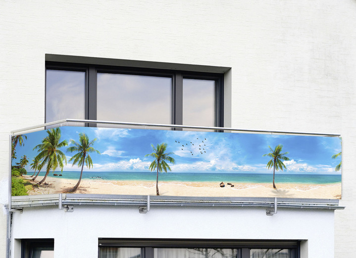 Sichtschutz - Balkon-Sichtschutz mit Karibik-Motiv, in Farbe BUNT Ansicht 1