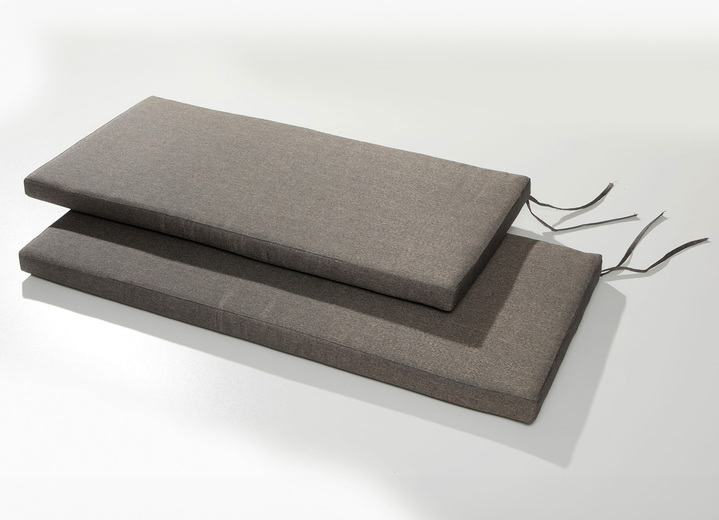 Kissen, Polster & Auflagen - Auflagen für Balkon-Eckbank-Set, in Farbe GRAU Ansicht 3