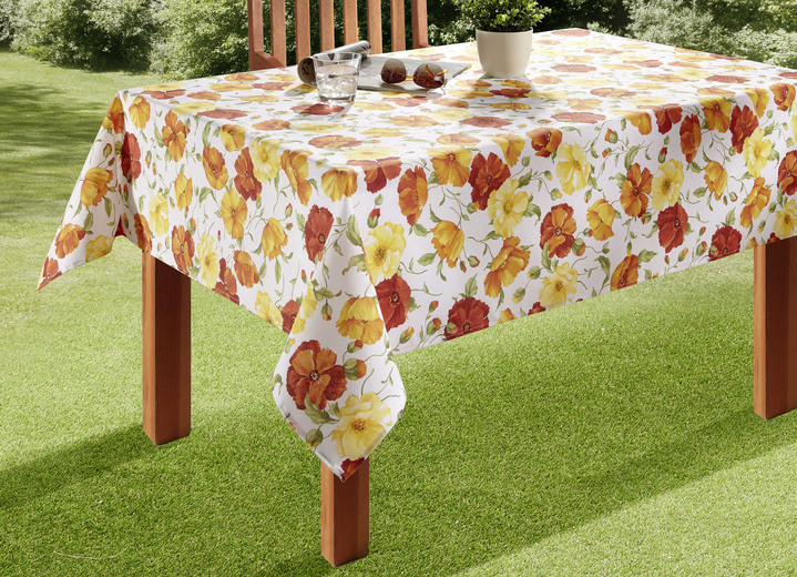 Gartentischdecken - Tischdecke mit Fleckschutz-Ausrüstung, in Größe 105 (Läufer, 40x140 cm) bis 190 (Tischdecke oval, 140x190 cm), in Farbe MULTICOLOR Ansicht 1