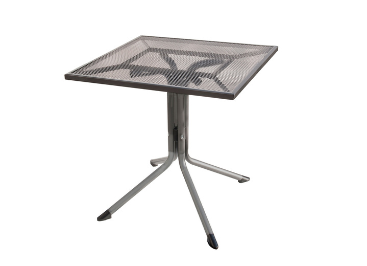 Gartenmöbel - Streckmetall-Gartenmöbel von MFG Freizeitmöbel, in Farbe ANTHRAZIT, in Ausführung Bistrotisch Mec-Mesh, 80x80 cm Ansicht 1