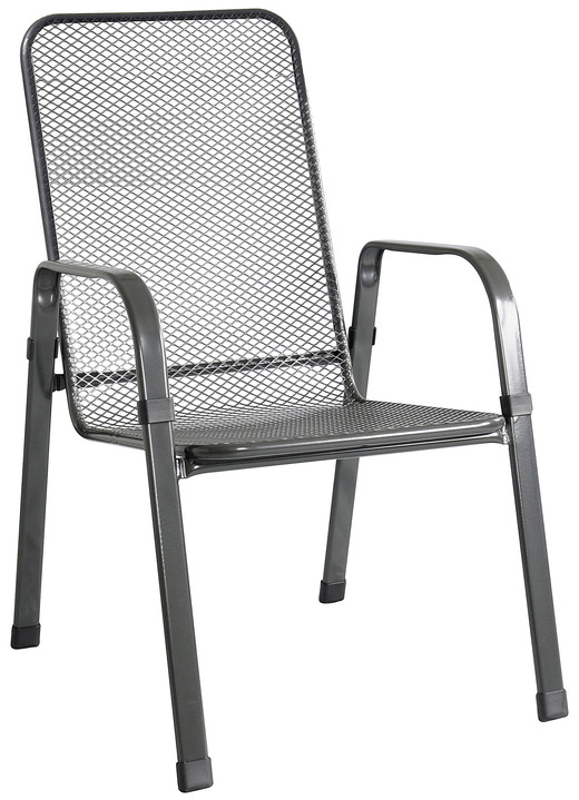 Gartenmöbel - Streckmetall-Gartenmöbel von MFG Freizeitmöbel, in Farbe ANTHRAZIT, in Ausführung Bistrotisch Mec-Mesh, 80x80 cm Ansicht 5