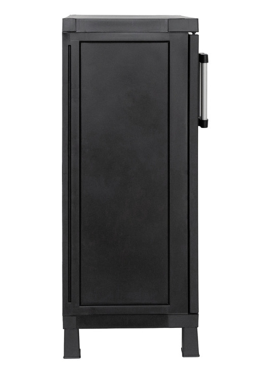 Garten - Geräteschrank Garage mit Holzlamellen-Effekt, in Farbe SCHWARZ, in Ausführung klein Ansicht 4