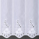 Kurzgardinen - Bestickter Kurzstore mit gebogtem Abschluss, in Größe 661 (H 30xB 95 cm) bis 892 (H120xB125 cm), in Farbe WEISS – Farbe WEISS – Ansicht 3