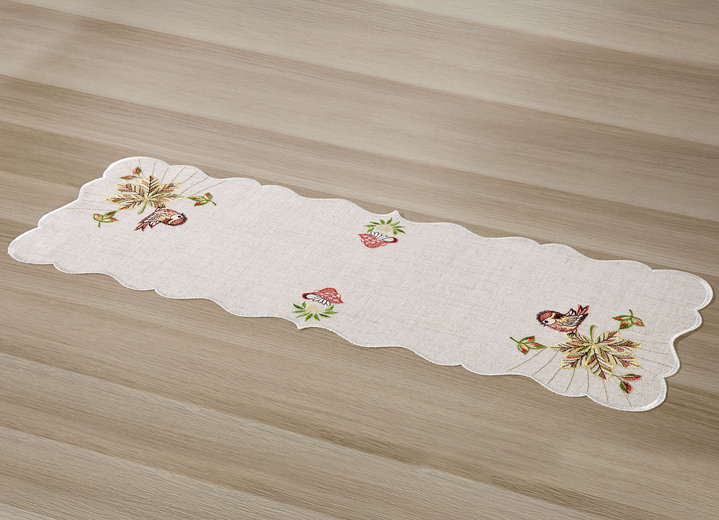 Heimtextilien - Hochwertige Tisch- und Raumdekoration in Leinenoptik, in Größe 125 (Deckchen, 26x26 cm) bis 404 (Kissenbezug, 40x40 cm), in Farbe NATUR-BUNT Ansicht 5